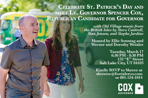 St. Patrick's Day Meet & Greet with Lt. Governor Spencer Cox